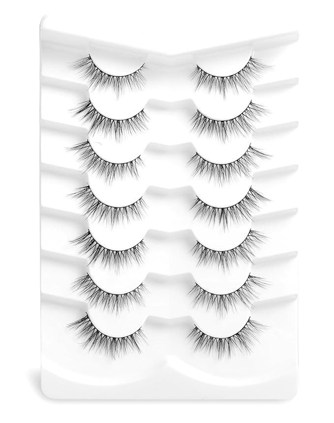 Onlyall Natural Lashes Wispy Lashes Natural Look False Eyelashes Natural Flared Eyelashes False E... | Amazon (US)