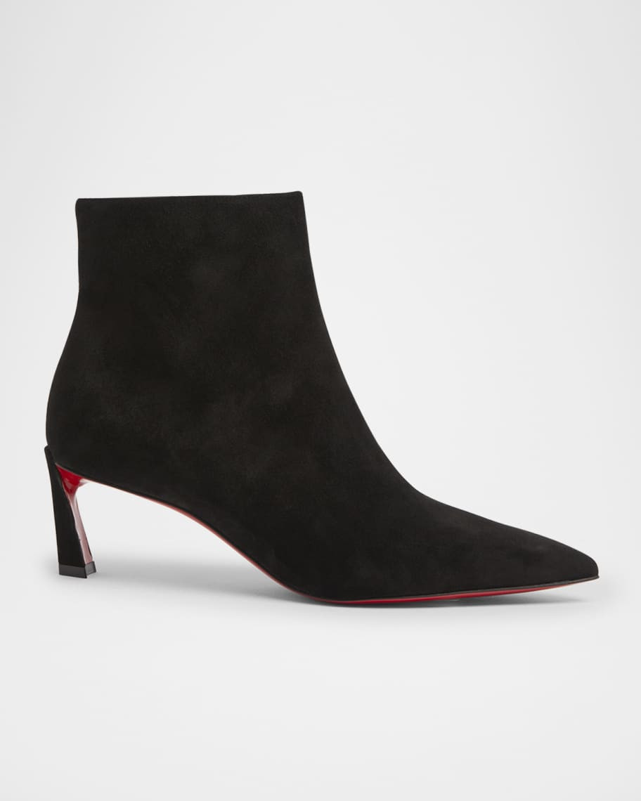 Condora Suede Red Sole Ankle Booties | Neiman Marcus