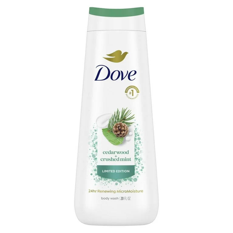 Dove Moisturizing Body Wash for Women Cedarwood & Crushed Mint, 20 oz - Walmart.com | Walmart (US)
