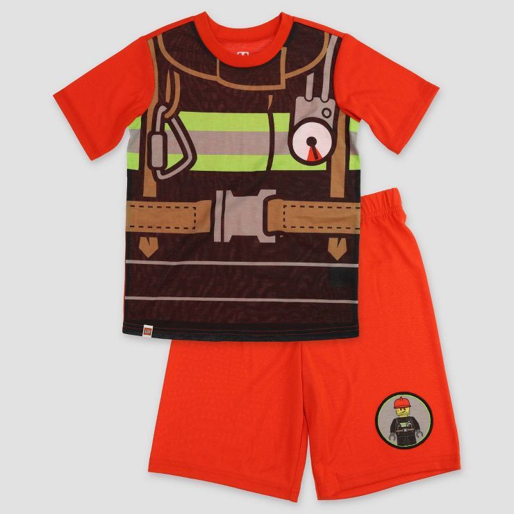 Boys' LEGO City Costume 2pc Pajama Set - Red | Target