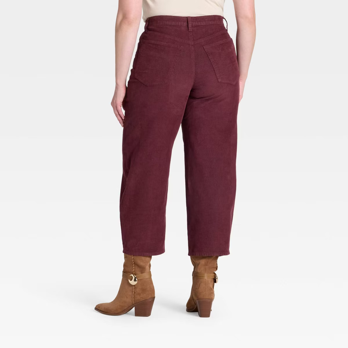 Women's High-Rise Corduroy Barrel Jeans - Universal Thread™ Tan 12 | Target