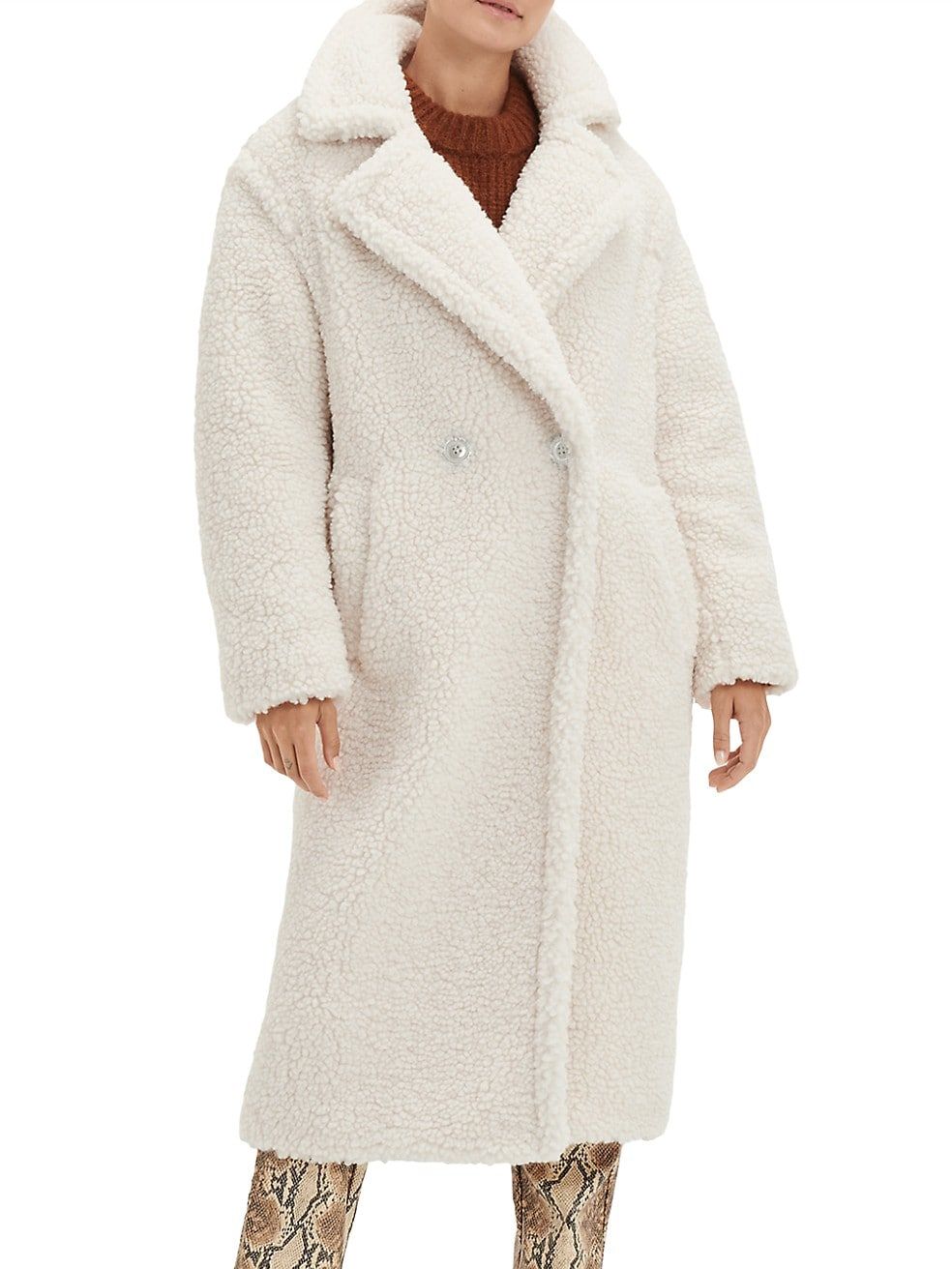UGG Gertrude Long Teddy Coat | Saks Fifth Avenue