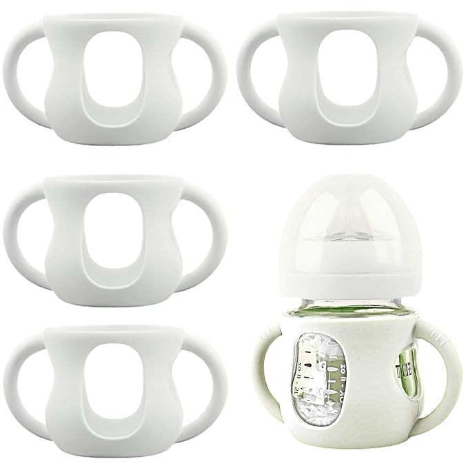 4 Pack Silicone Sleeves for Avent Natural Glass Baby Bottles, Silicone and Easy-Grip Handles for ... | Amazon (US)