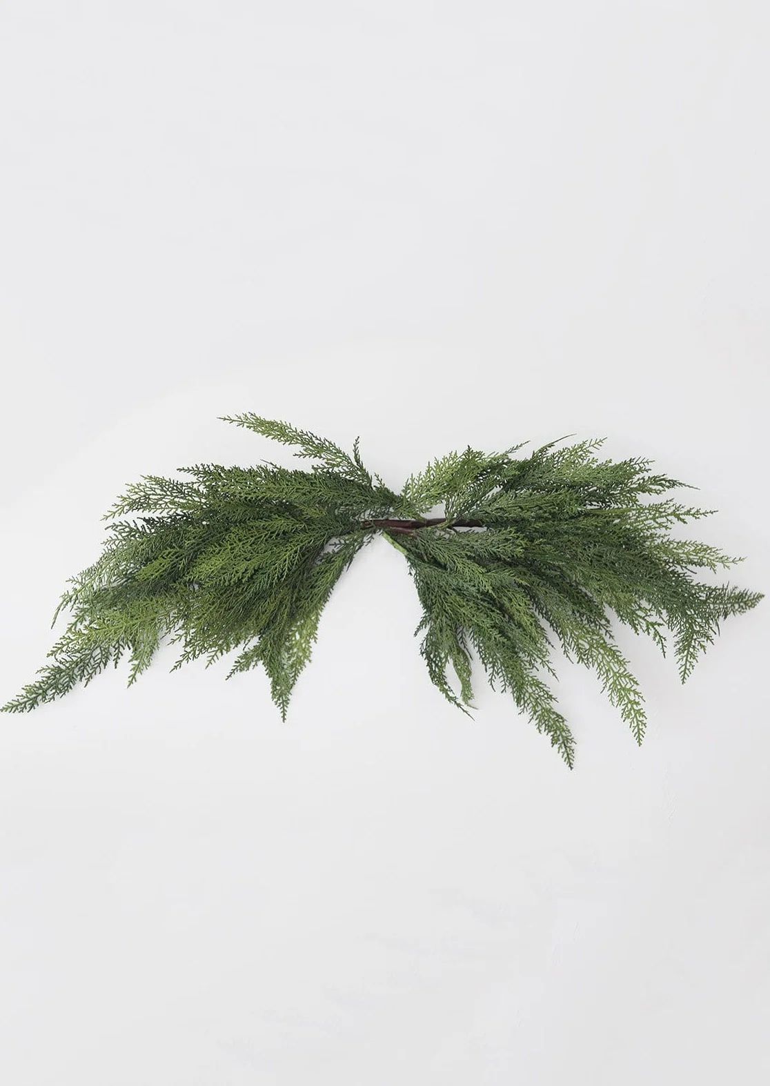 Green Cedar Mantle Swag | Artificial Christmas Garlands at Afloral.com | Afloral