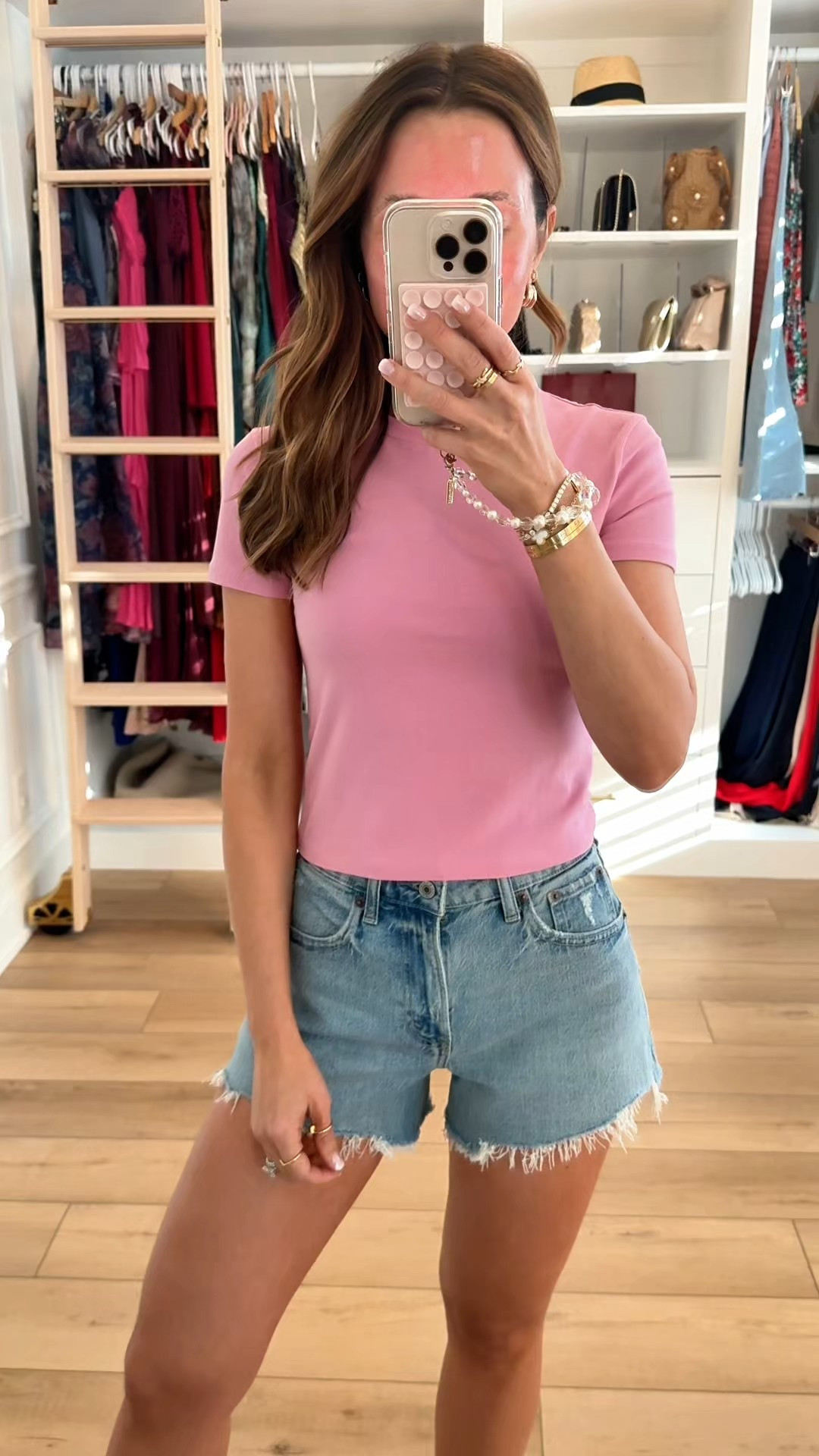 Code DENIMAF. The best denim shorts out there! Wearing 24 in shorts and XS in baby tee. Abercrombie curve love high rise 90s cutoff shorts with 3 inch inseam and doesn’t squeeze your thighs! Curve love is great for hourglass and pear shapes and gives extra 2” in hips and thighs. Do regular version if you’re more straight and narrow! 

#LTKPetite #LTKTravel #LTKootd