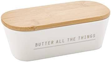 Tablecraft Butter Dish with Lid, 7.75 x 3.25 x 2.5, Melamine | Amazon (US)