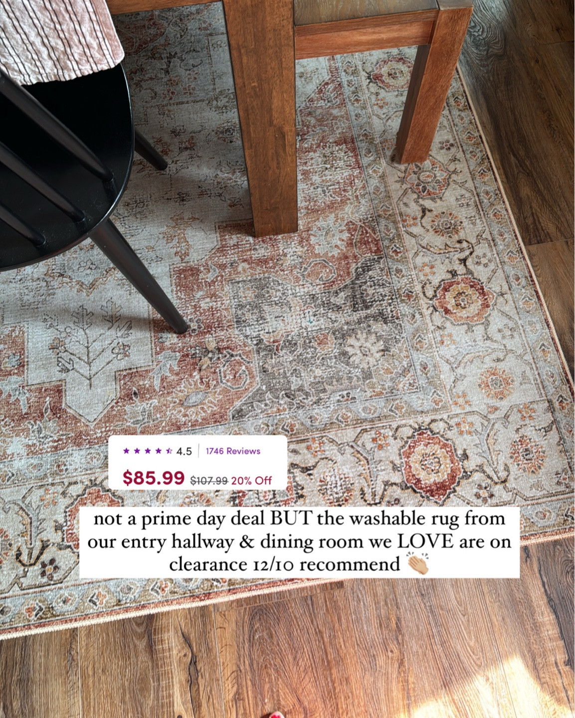 RUG SALE! Same one we have in our entry hallway too! Washable rug, dining room rug, affordable home, fall decor

#LTKSaleAlert #LTKFindsUnder50 #LTKFindsUnder100