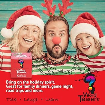? WORD TEASERS Santa's Secrets - Christmas Trivia Game for Families - Christmas Conversation Card... | Amazon (US)