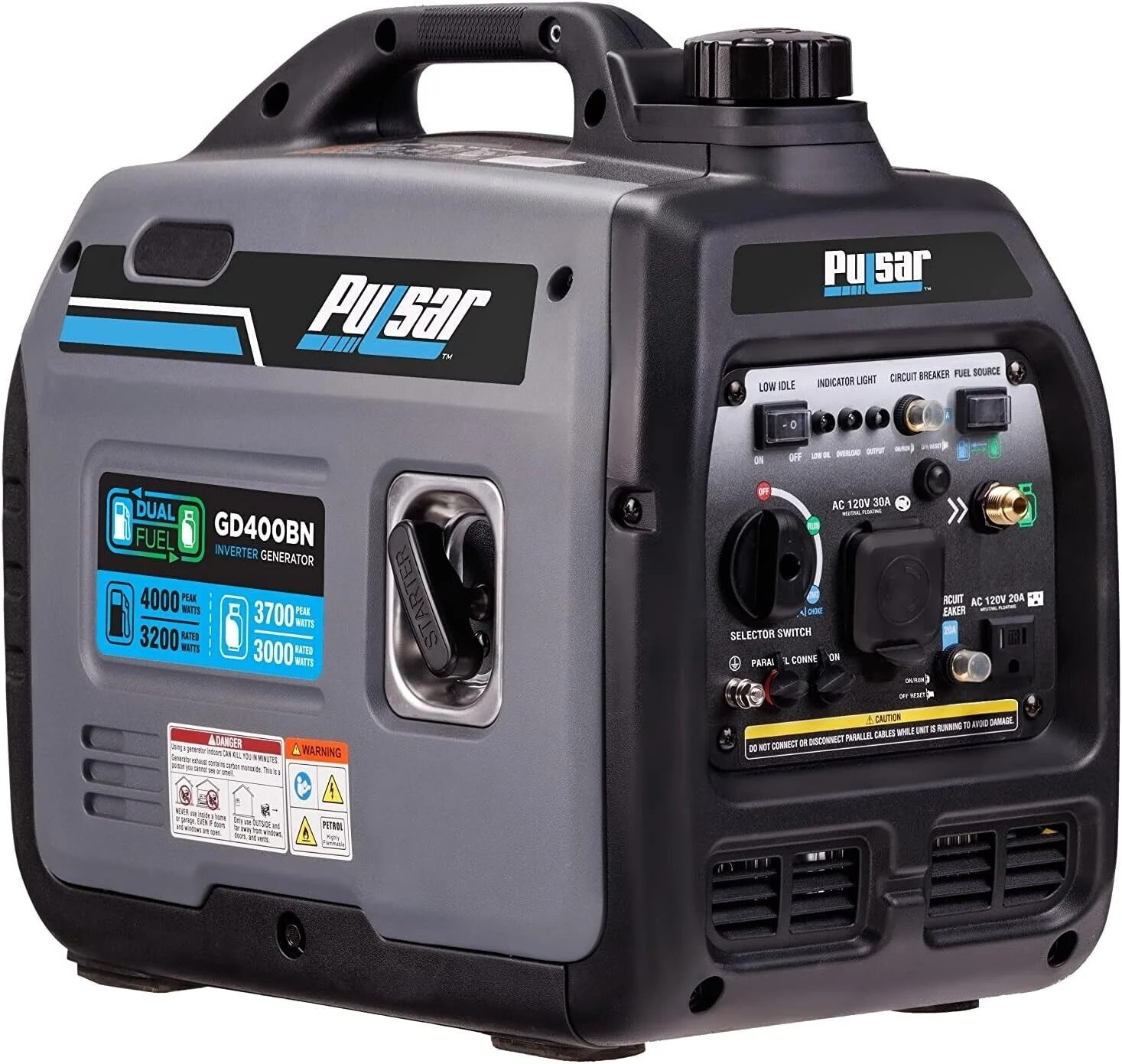 Pulsar Products GD400BN, 4000W Portable super-quiet Dual Fuel & Parallel Capability, RV-Ready, CA... | Walmart (US)