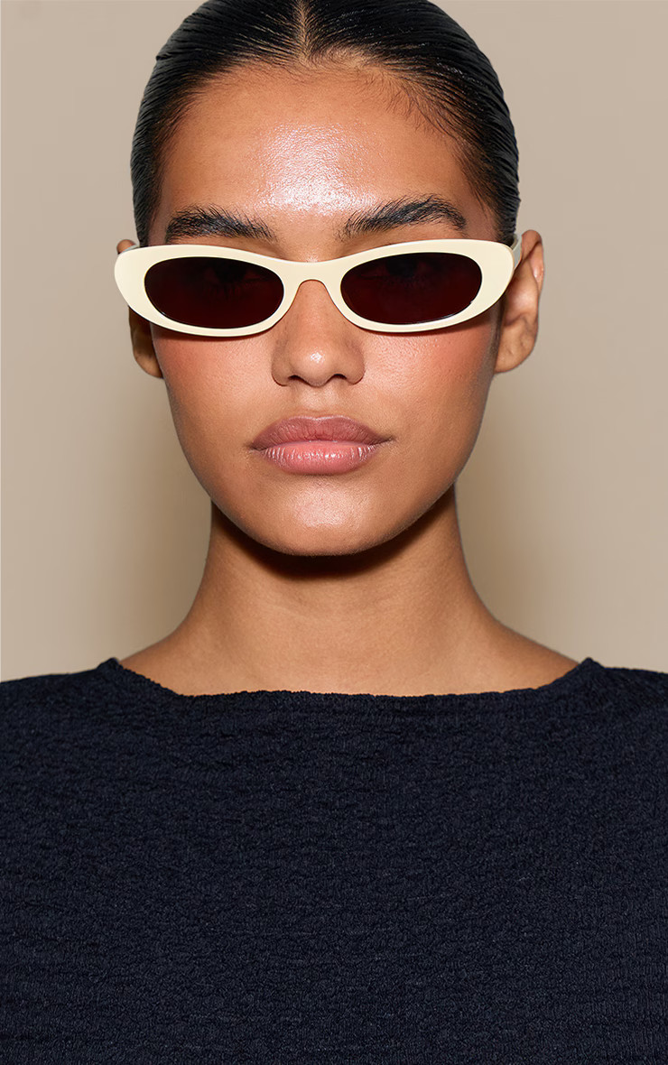 Butter Yellow Smooth Cat Eye Sunglasses | Accessories | PrettyLittleThing UK