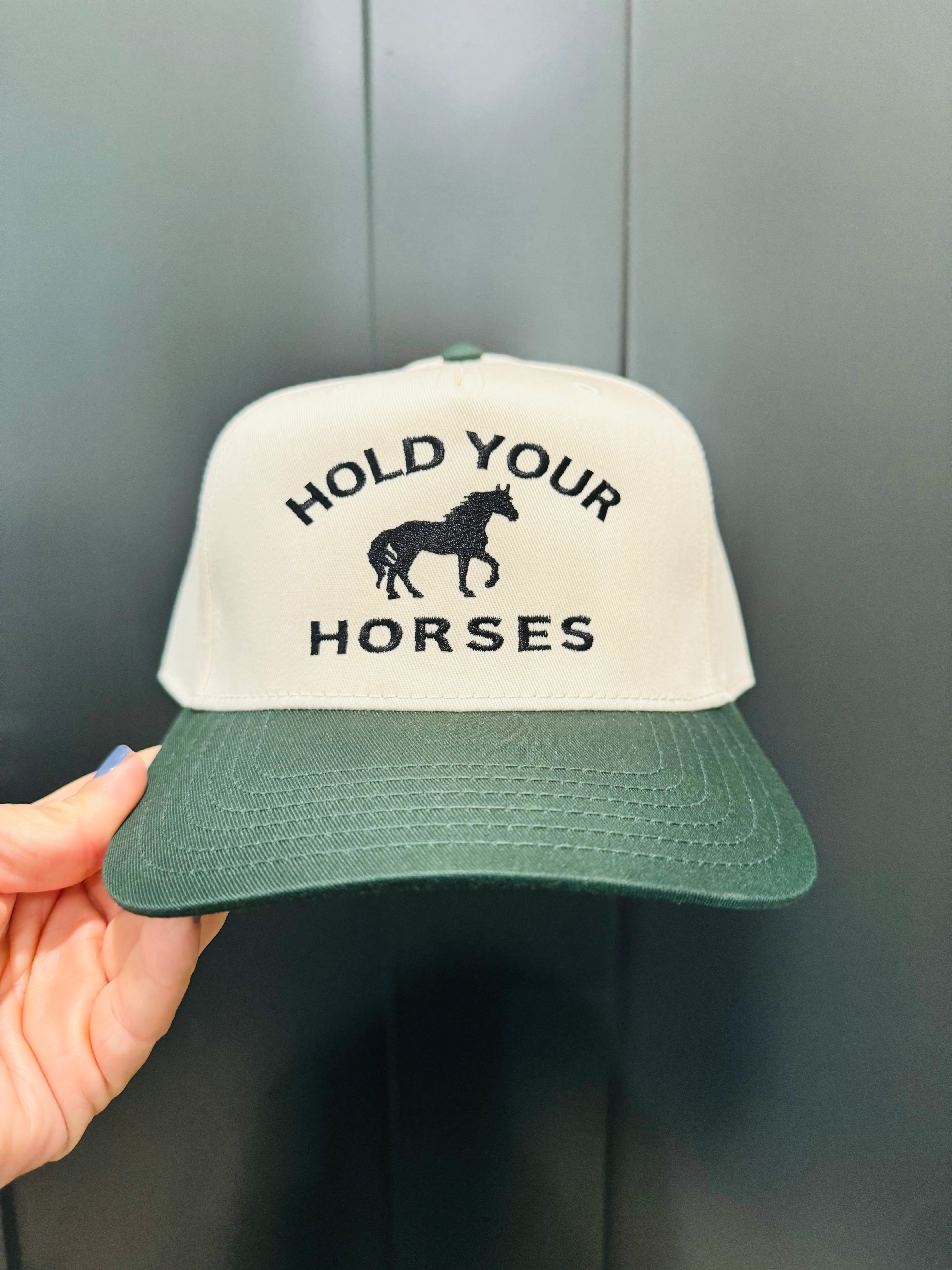 Hold Your Horses Embroidered Hat | Clark & Co Boutique