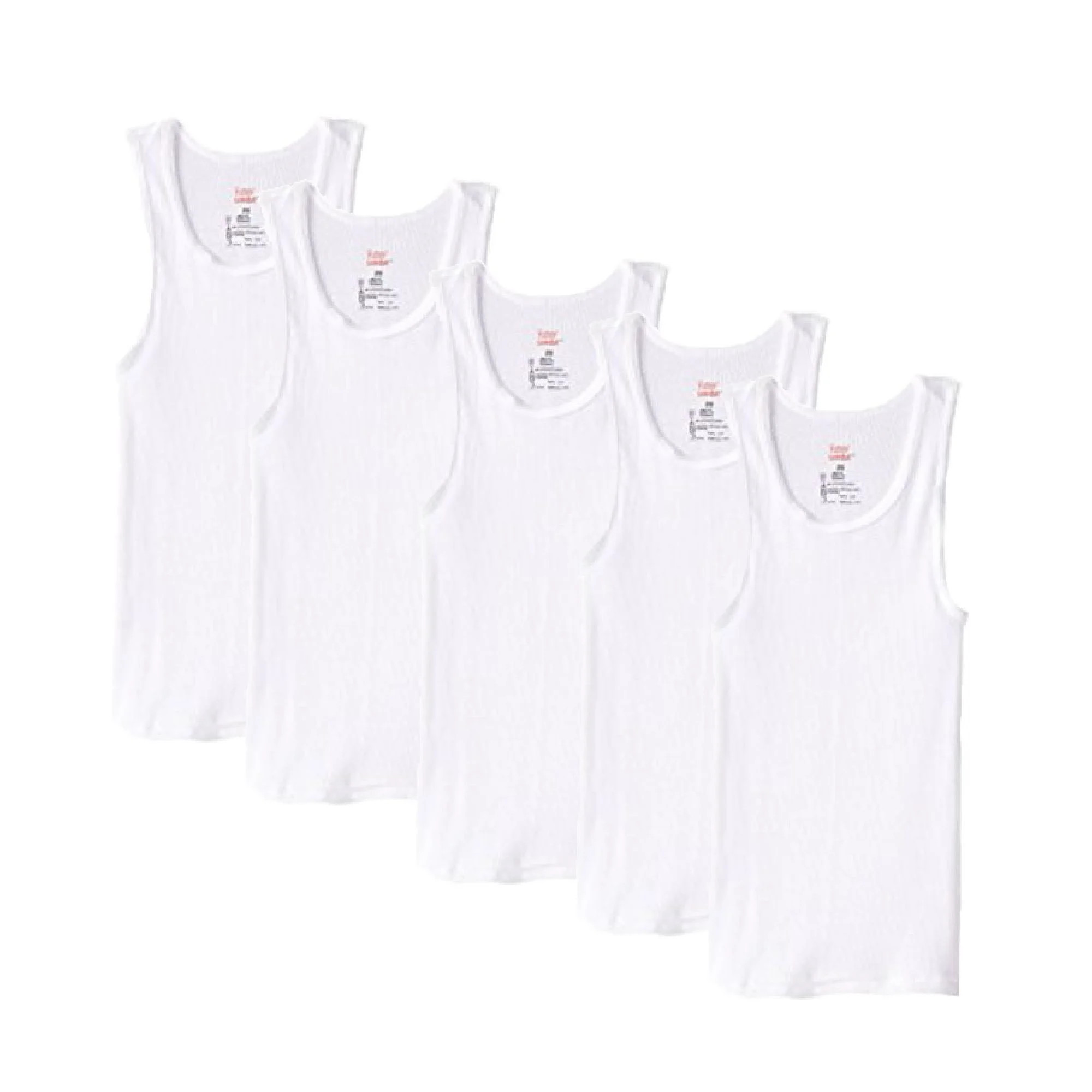 Hanes Boy's ComfortSoft Tagless Tank Undershirts, 5 pack - Walmart.com | Walmart (US)