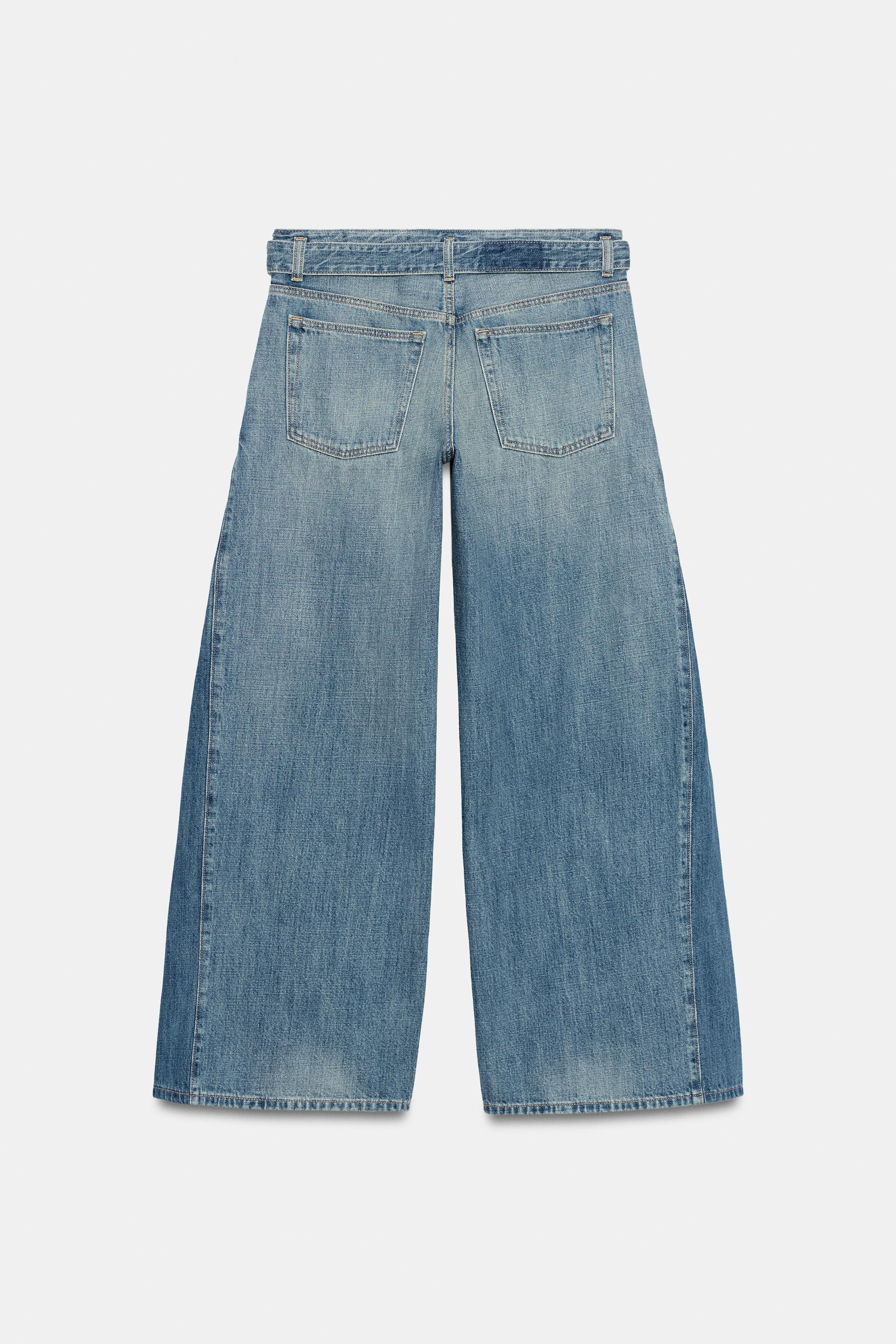 TRF MID-RISE BELTED JEANS | Zara US