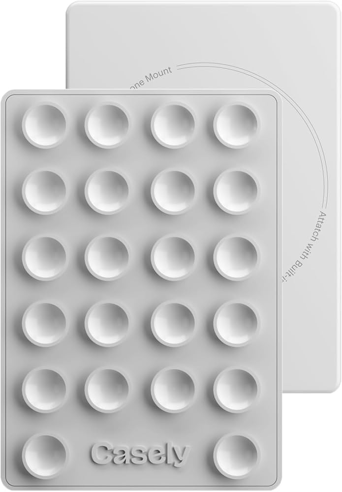 Casely Grippy | White Silicone Suction Phone Mount Compatible with MagSafe | Amazon (US)