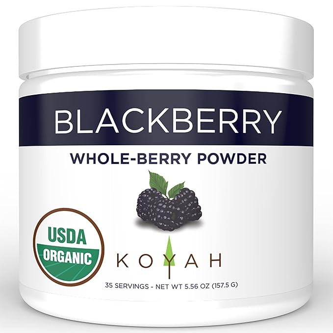 KOYAH - Organic Blackberry Powder: 35 Servings (1 scoop = 1/4 Cup Fresh): Freeze-dried, Whole-Ber... | Amazon (US)