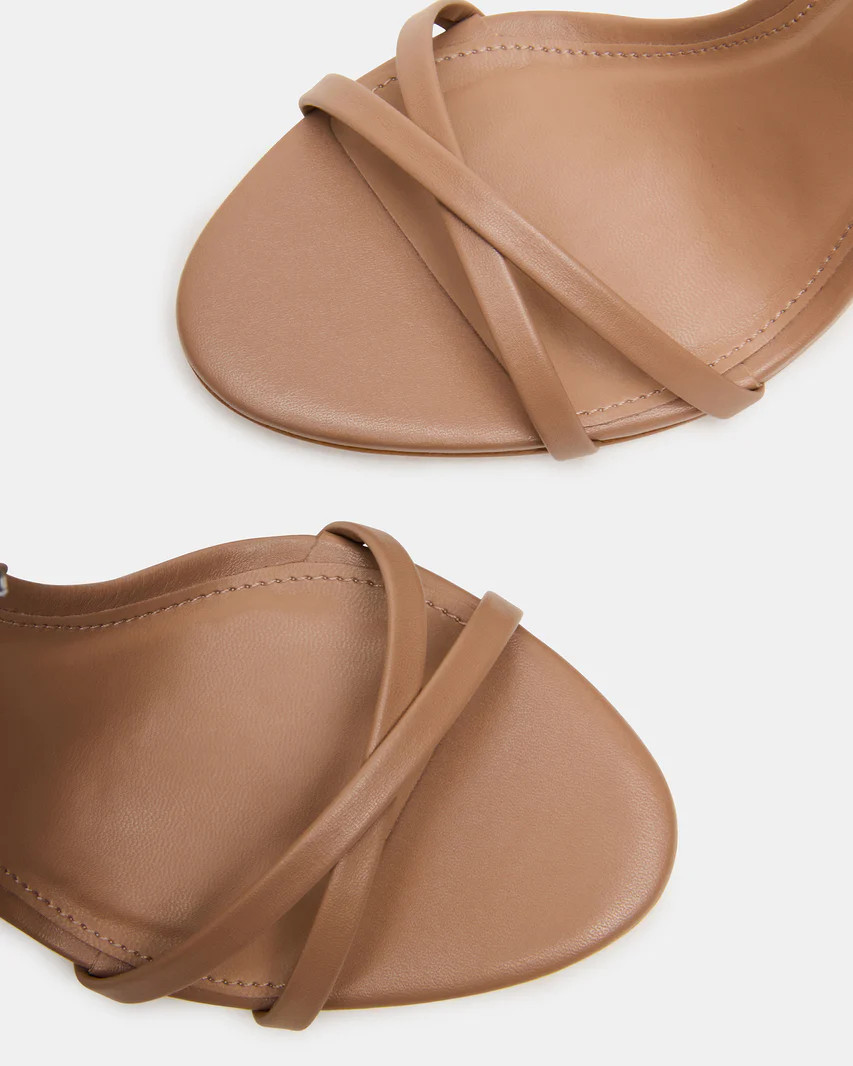 JYPSEY Tan Leather Strappy Stiletto Heel | Women's Heels | Steve Madden (US)