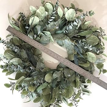 26 Inch Artificial Eucalyptus Wreaths for Front Door for All Seasons,Spring Summer Fall Autumn Wi... | Amazon (US)