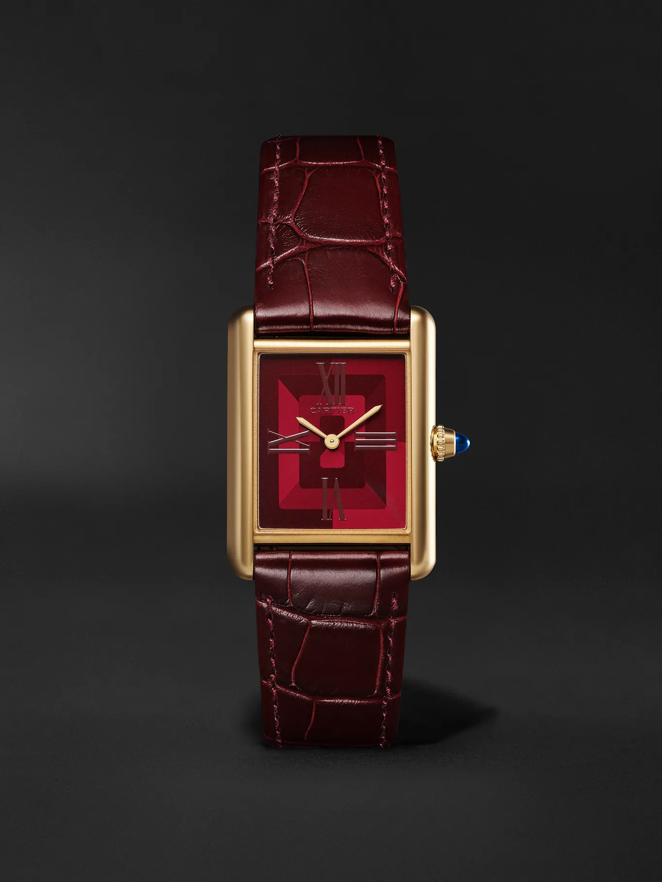 Tank Louis Cartier Hand-Wound 25.5mm 18-Karat Gold and Alligator Watch, Ref. No. WGTA0093 | Mr Porter (UK)