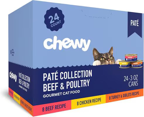 Chewy Made Pate Beef & Poultry Recipes Variety Pack Canned Cat Food (FORMERLY TINY TIGER), 3-oz c... | Chewy
