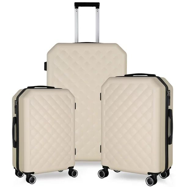 3pc Craft Lightweight Hardside Carry On Luggage Set, Tan Beige - Walmart.com | Walmart (US)