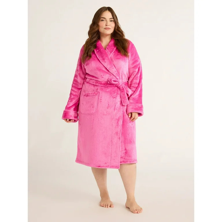 Joyspun Women's Plush Robe, Sizes S to 3X | Walmart (US)