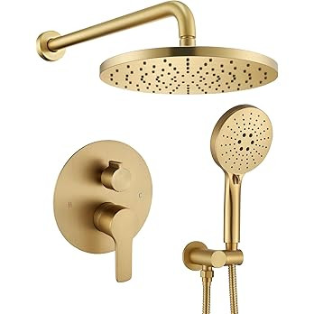 Iriber Shower System Wall Mounted Shower Faucet Mixer Set with Luxury High Pressure Shower head a... | Amazon (US)