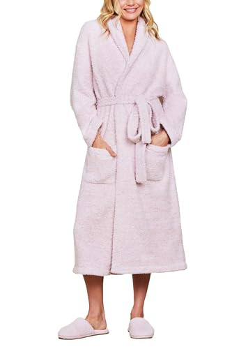 Barefoot Dreams® CozyChic® Adult Robe, Heathered Dusty Rose-White, Size 02 | Amazon (US)