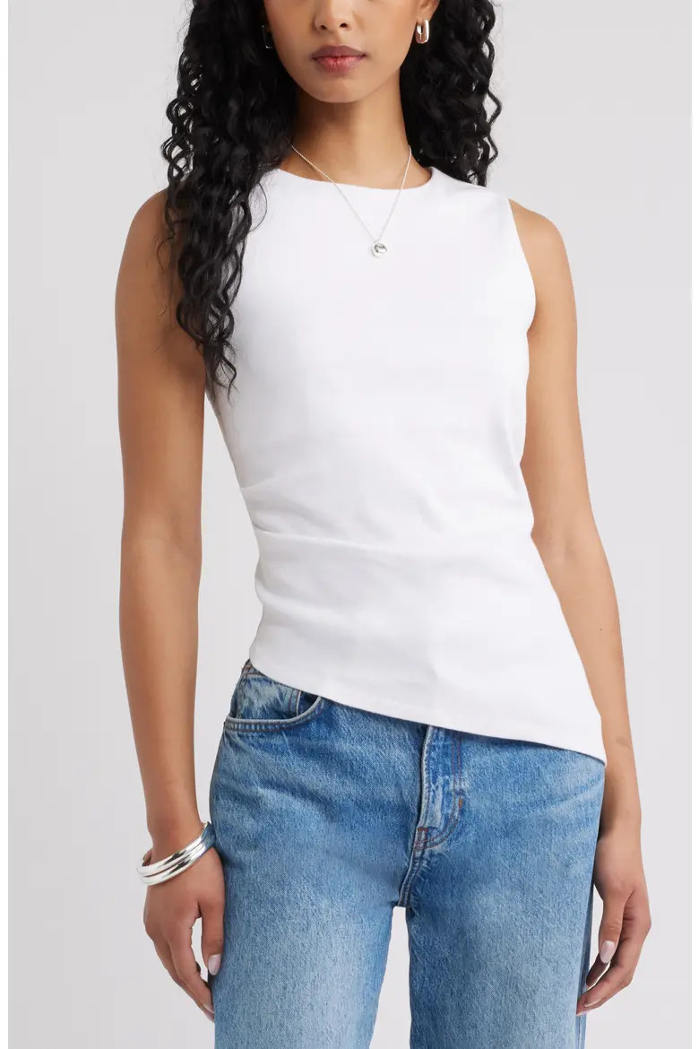 Asymmetric Rib Cotton Tank (Women) | Nordstrom | Nordstrom