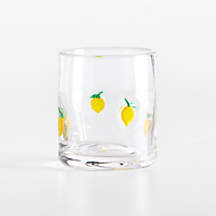 Lemon Icon 15-Oz. Double Old-Fashioned Glass + Reviews | Crate & Barrel | Crate & Barrel