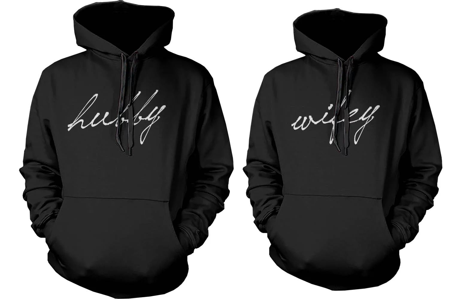 Hubby and Wifey Cute Couple Hoodies Funny Matching Outfit for Couples | Walmart (US)