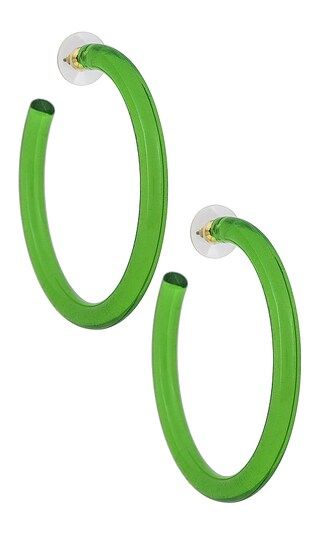 x The Montana Experience Aurora Hoops in Green | Revolve Clothing (Global)