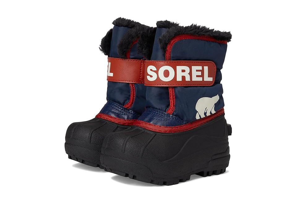SOREL Kids Snow Commander (Toddler) Kids Shoes Nocturnal/Sail Red : 5 Toddler M, Synthetic | Zappos