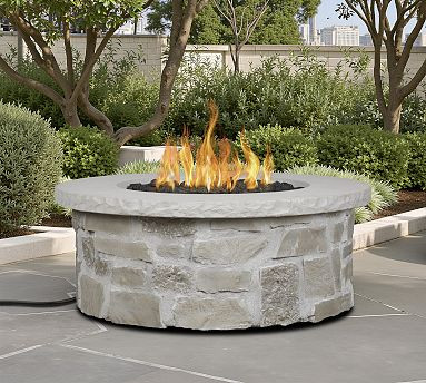 Jaren Round Stone Propane Fire Pit Table (40") | Pottery Barn (US)