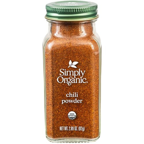 Simply Organic Chili Powder, 2.89-Ounce 3-Pack, Organic Powdered Chili Peppers, No Artificial Flavors or Colors, Kosher | Amazon (US)
