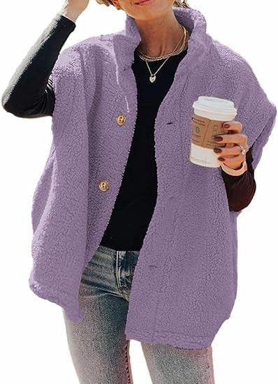 Hongqizo Womens Fuzzy Fleece Vest Casual Oversized Warm Button Down Sherpa Vest Jacket with Pocke... | Amazon (US)
