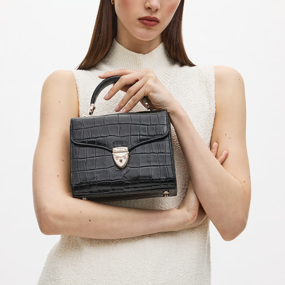 Midi Mayfair®

        
            
            Deep Shine Black Croc | Aspinal of London US