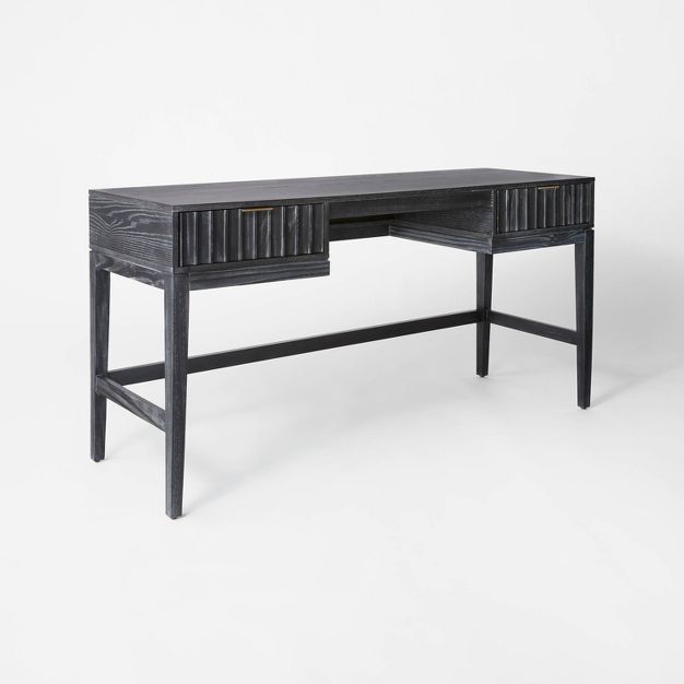 Thousand Oaks Wood Scalloped Desk Black - Threshold&#8482; designed with Studio McGee | Target