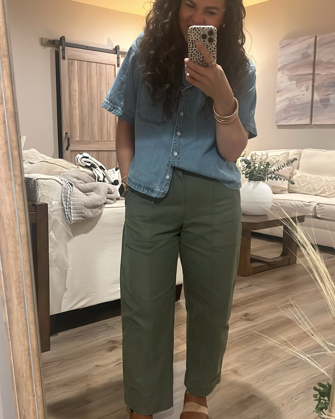 Love a denim top! I sized down to a small in this one. Charm necklace is incredible for under $30!

#LTKMidsize #LTKStyleTip #LTKWorkwear