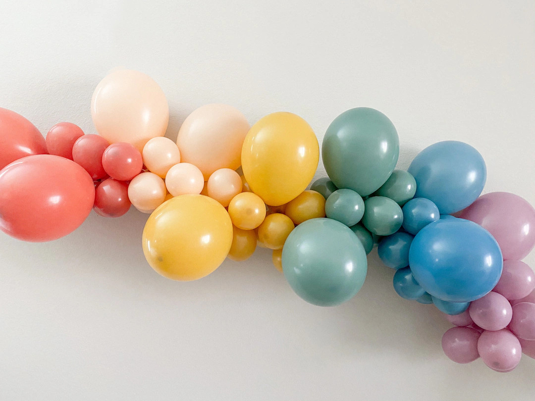 Boho Rainbow Balloon Garland Kit Burnt Orange Mustard Blush - Etsy | Etsy (US)