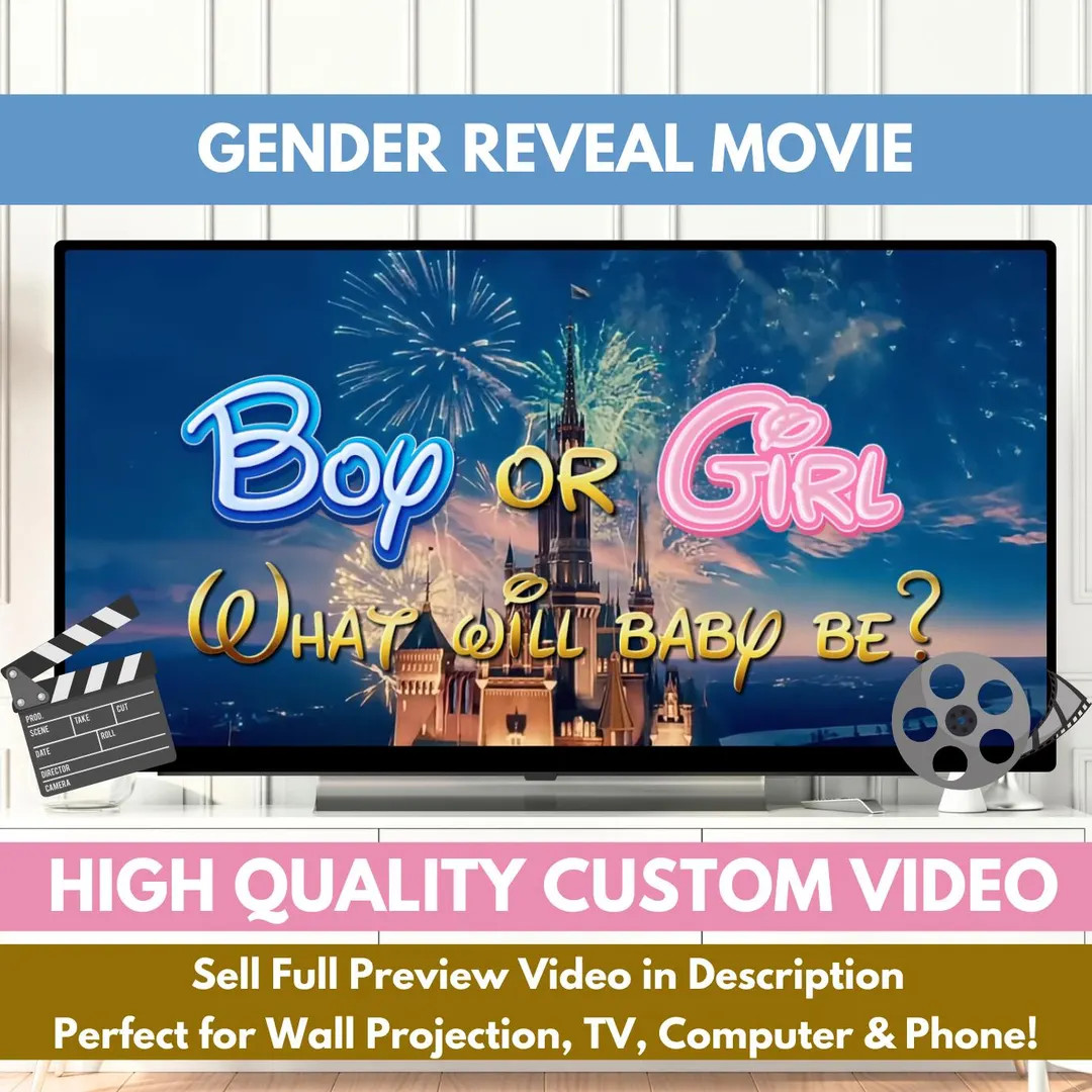 Magical Storybook Gender Reveal Movie, Personalized Video - Etsy | Etsy (US)
