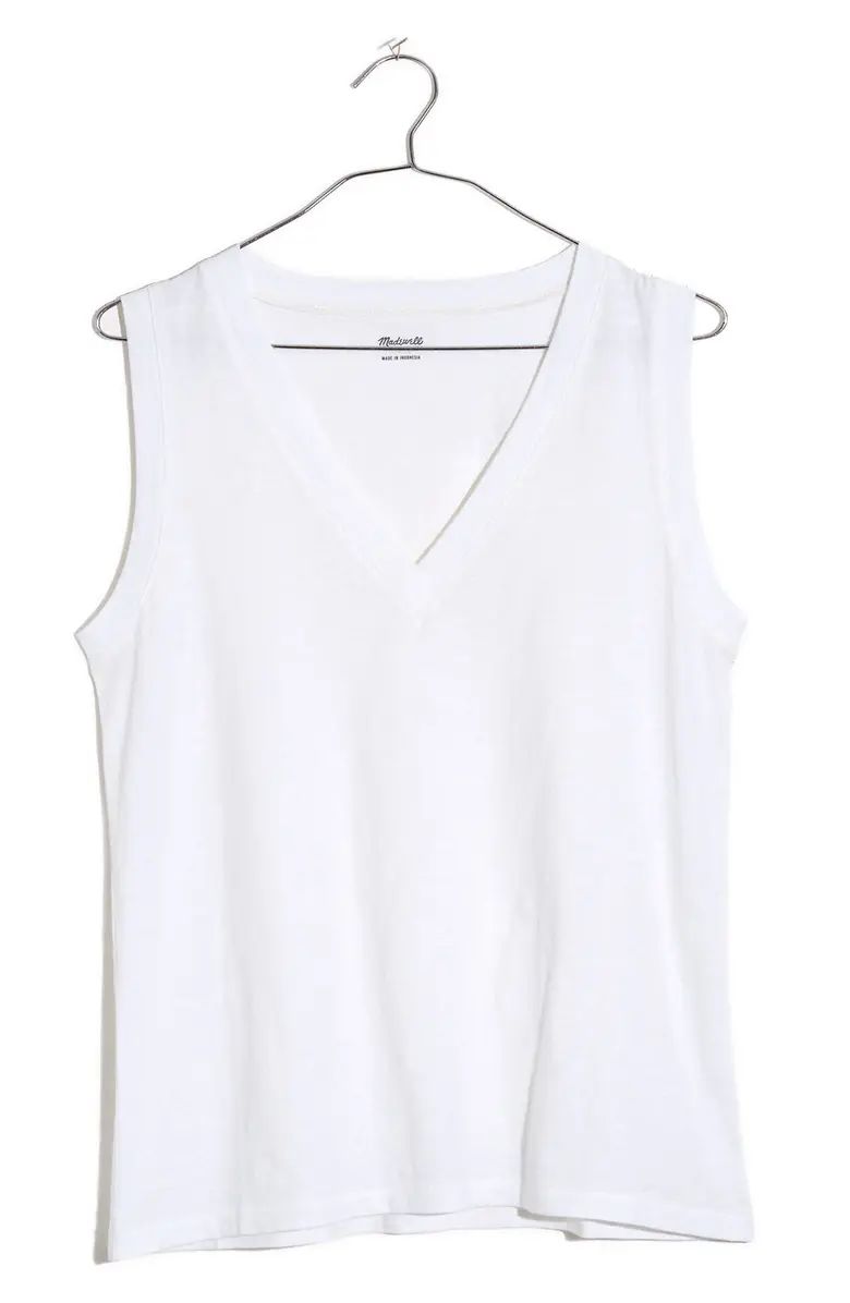 Whisper Shout Cotton V-Neck Tank | Nordstrom