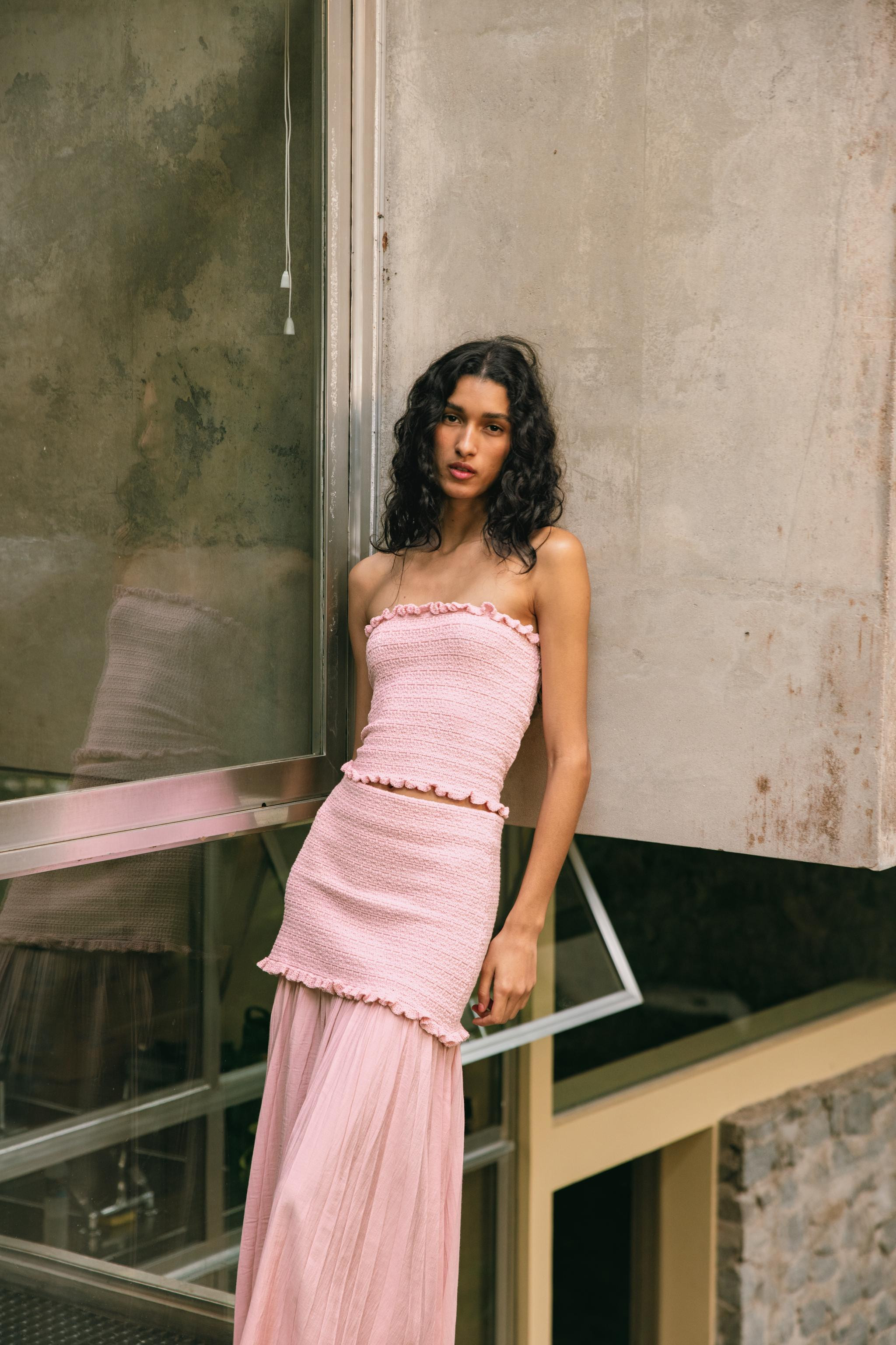 KNIT BANDEAU TOP | Zara UK