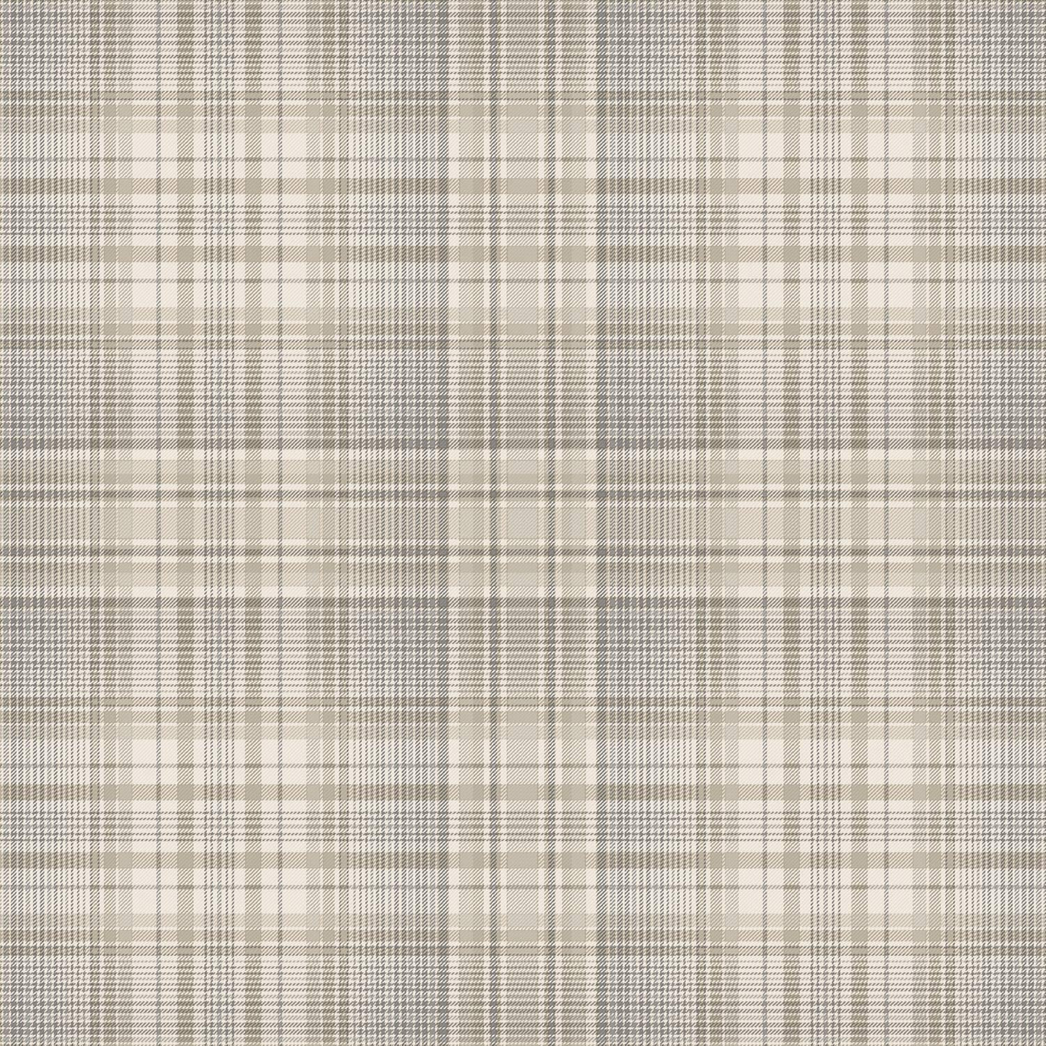 Norwall AF37721 Check Plaid Pre-Pasted Wallpaper, Beige, Coffee, Sepia, Grey, Dove | Amazon (US)