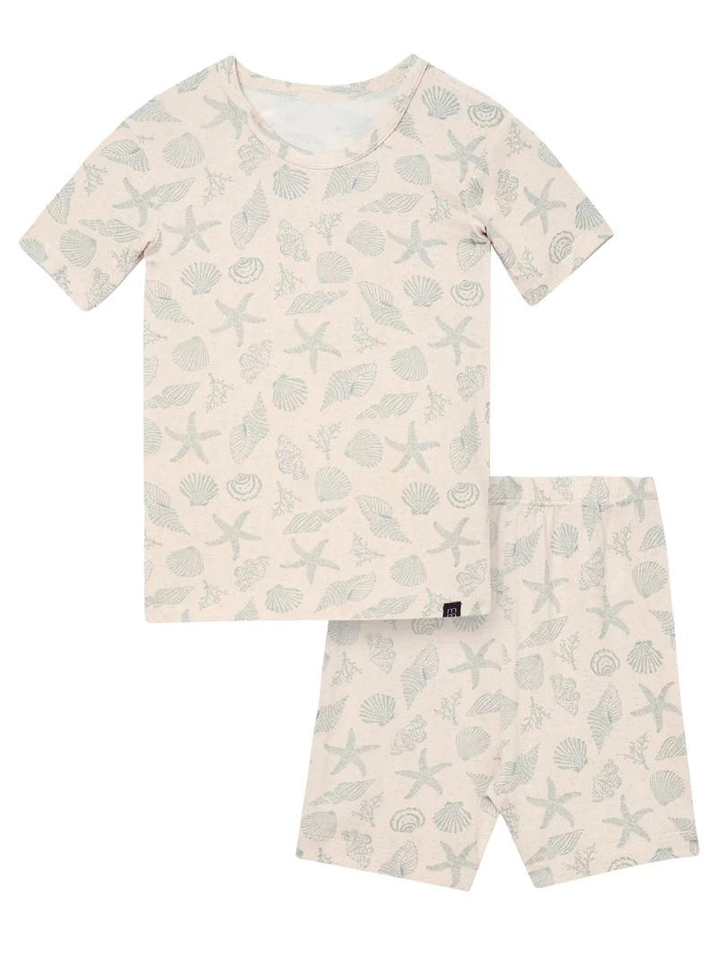 Modern Moments by Gerber Toddler Neutral Super Soft Americana Pajama Short Set, 2-Piece, Sizes 12... | Walmart (US)