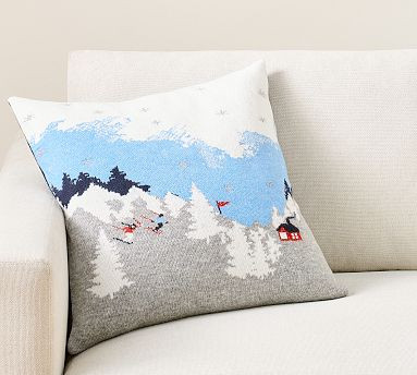 Ski Knitted Pillow Cover, 20" | Pottery Barn (US)