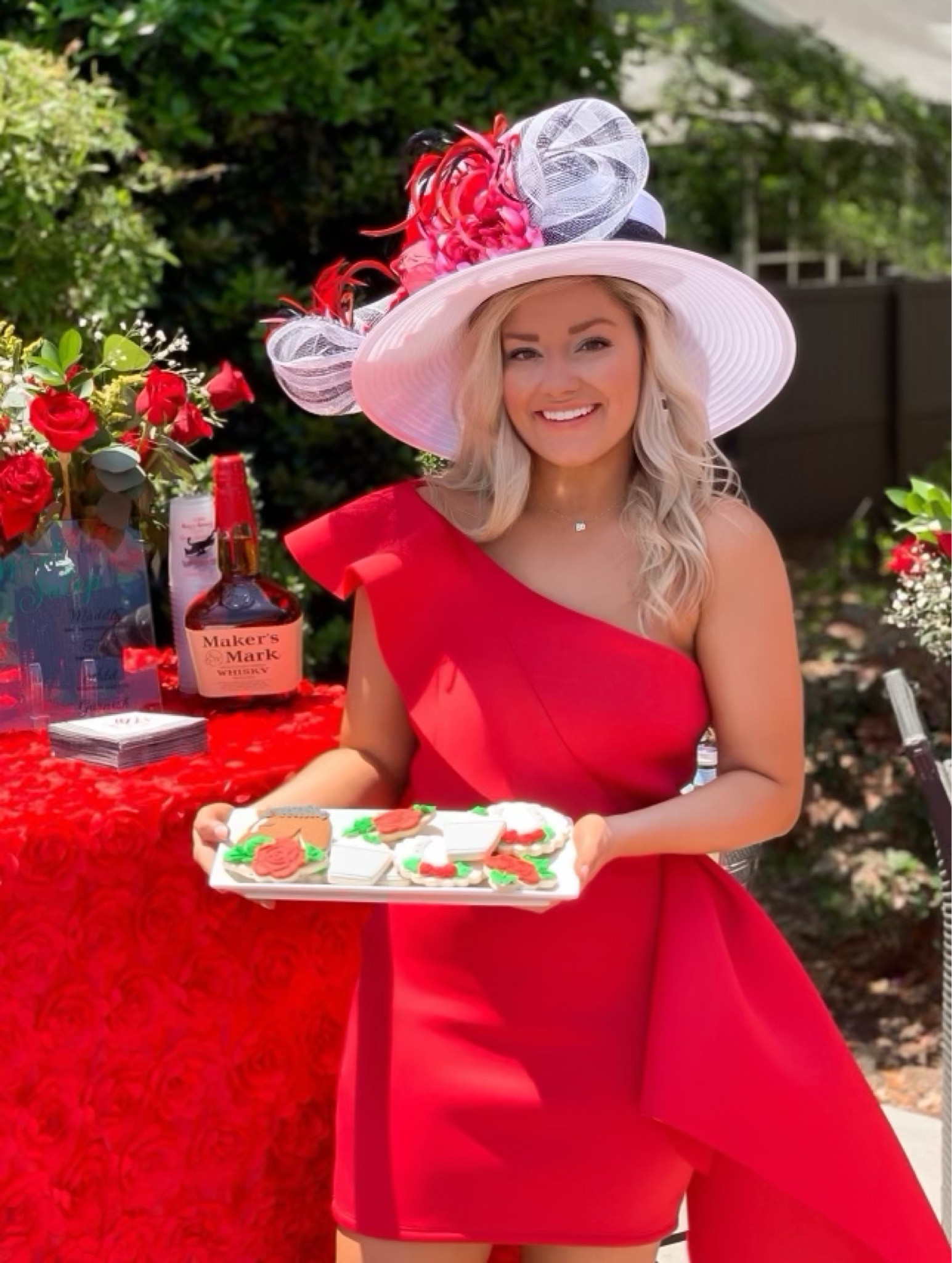 kentucky derby red dress Red Asymmetrical Race Day Dress | Elegant Cocktail Dress | Kentucky Derby Style