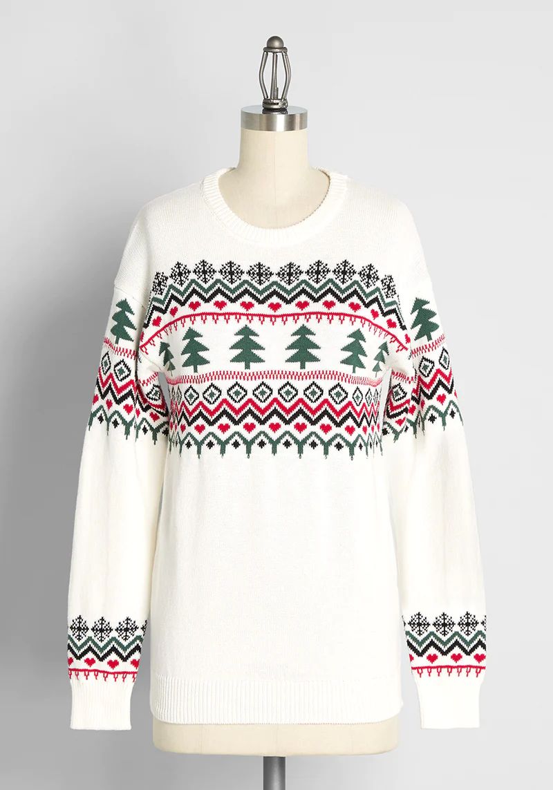 Evergreens and Snowbanks Fair Isle Sweater | ModCloth