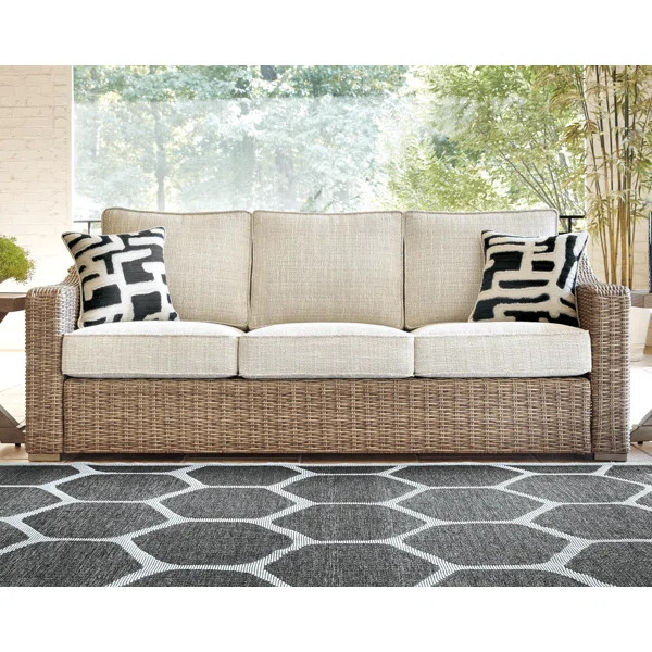 Danny 82.75'' Wicker Outdoor Patio Sofa | Wayfair North America