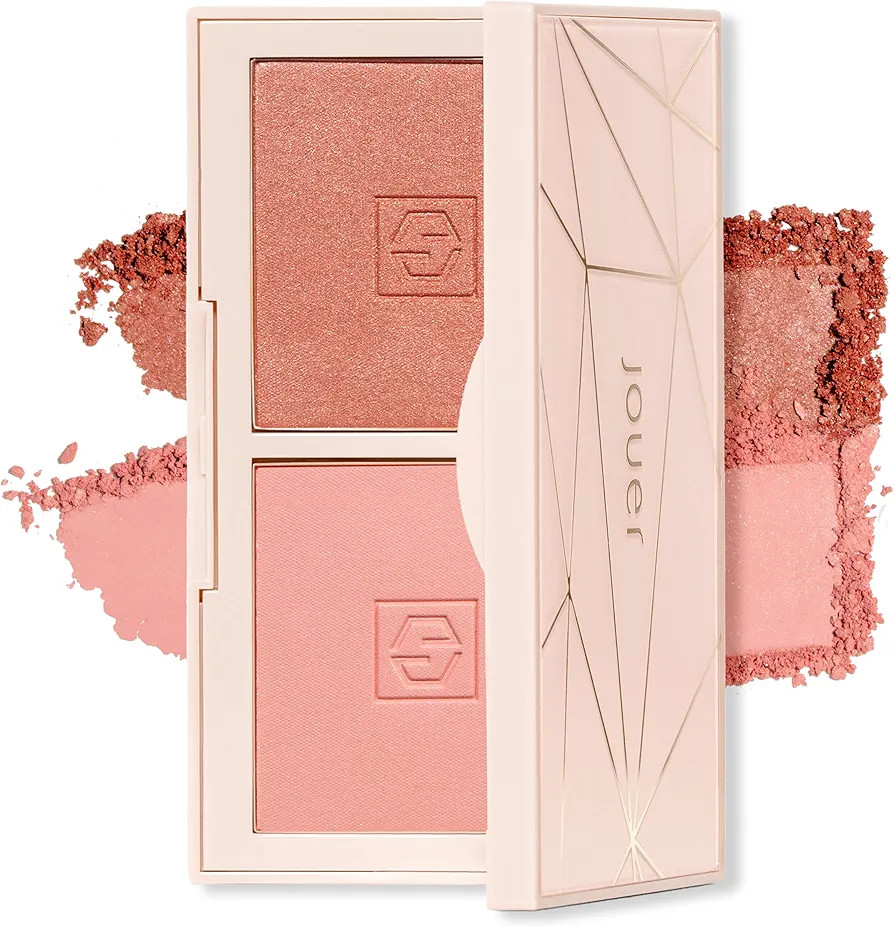 Jouer Blush Bouquet Duo Deluxe Mini 2 Shade Blush Palette High Pigment Powder Natural Flush Beaut... | Amazon (US)
