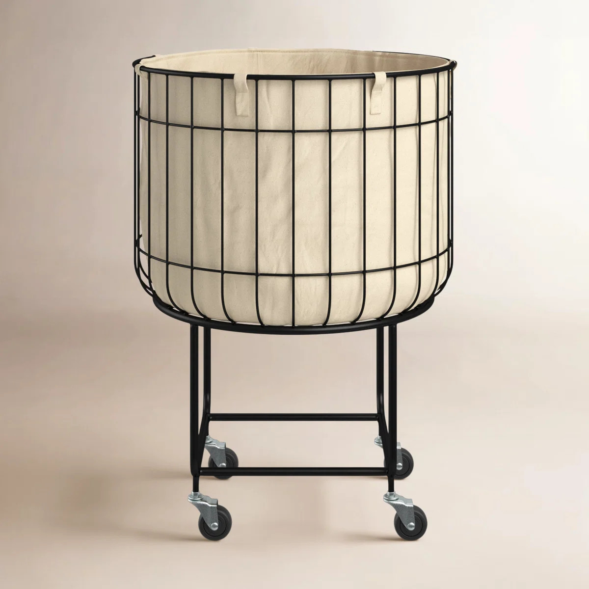 Everette Metal Deep Set Wire Basket Storage Cart with Wheels | Wayfair North America